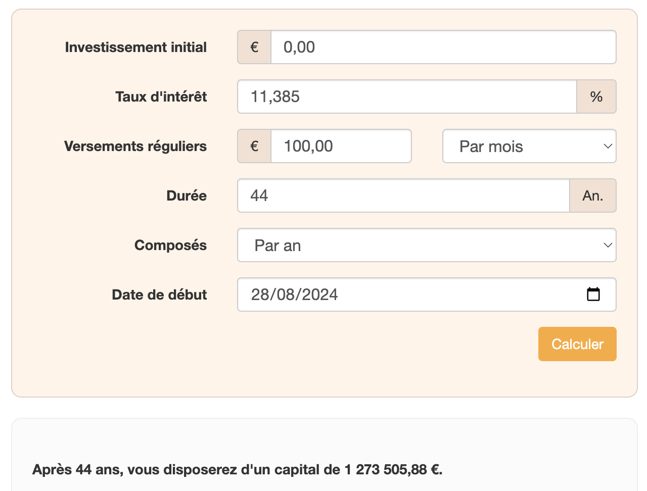 simulateur d’intérêt composé