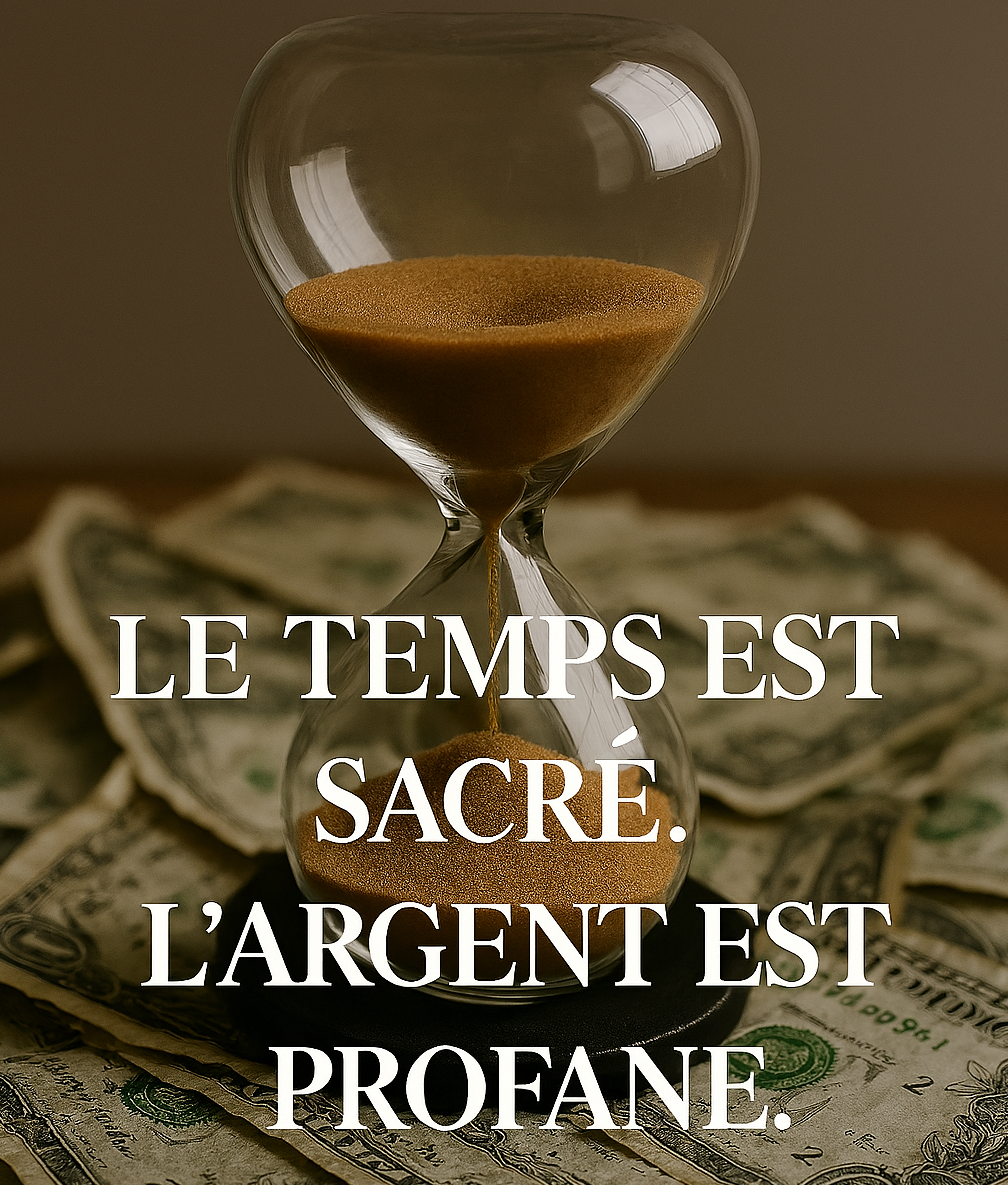 Le temps est sacré. L’argent est profane. Et vous en gaspillez les deux. ⏳